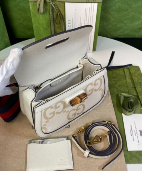 Gucci Bamboo 1947 Small Bag Cream 9