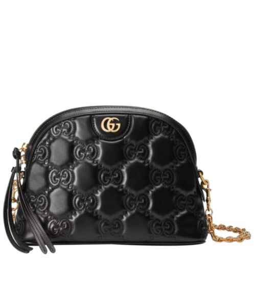 Gucci Matelasse Leather Shoulder Bag 702229 Black