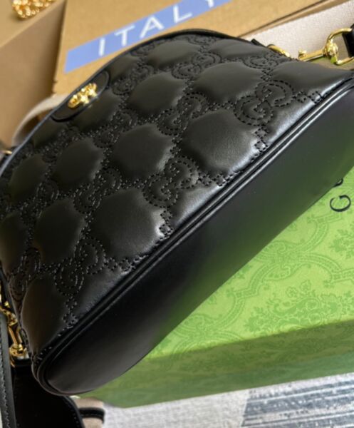 Gucci Matelasse Leather Shoulder Bag 702229 Black 6