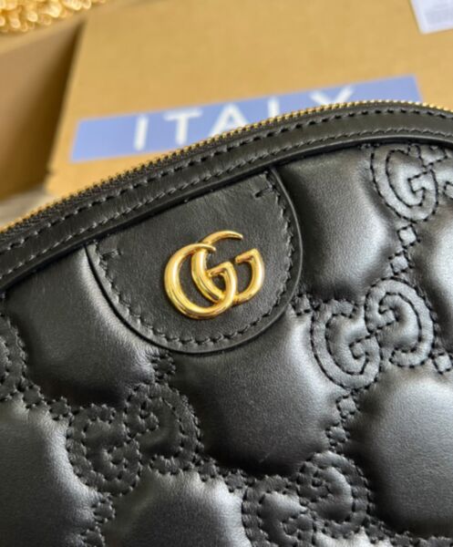 Gucci Matelasse Leather Shoulder Bag 702229 Black 7