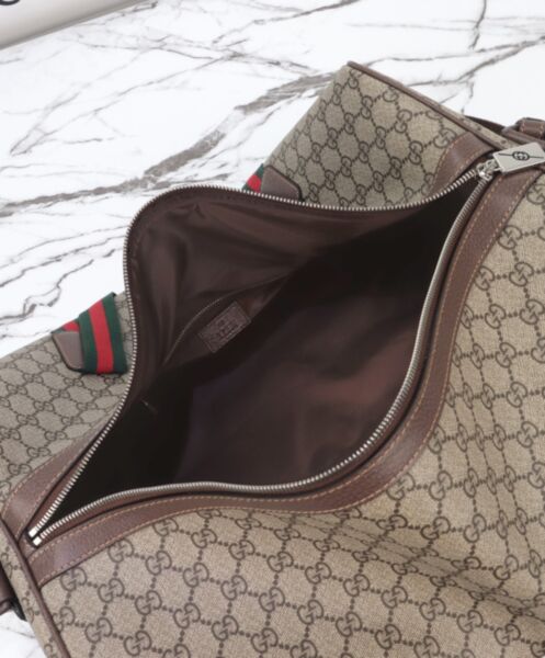 Gucci Large Duffle Bag With Web 758664 Dark Coffee 10