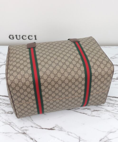 Gucci Large Duffle Bag With Web 758664 Dark Coffee 5