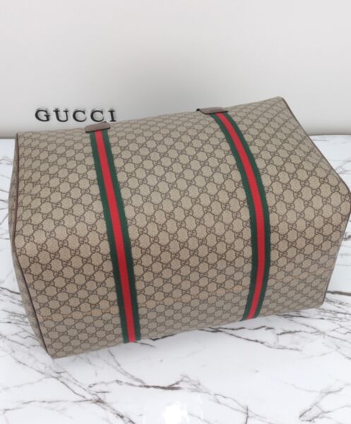 Gucci Maxi Duffle Bag With Web 760152 Dark Coffee 5