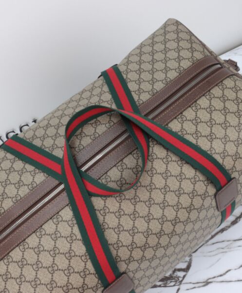 Gucci Maxi Duffle Bag With Web 760152 Dark Coffee 9