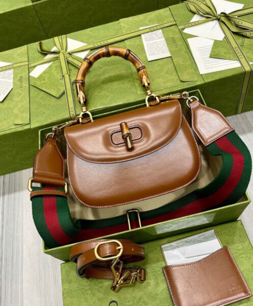 Gucci Small Top Handle Bag With Bamboo 675797 Coffee 2