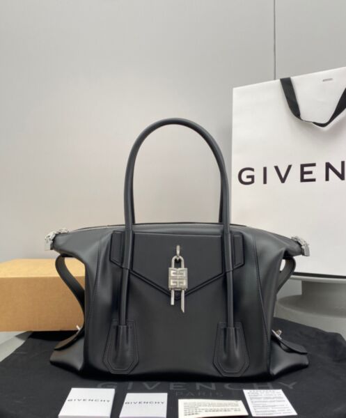 Givenchy Medium Antigona Soft Lock Handbag Black 2