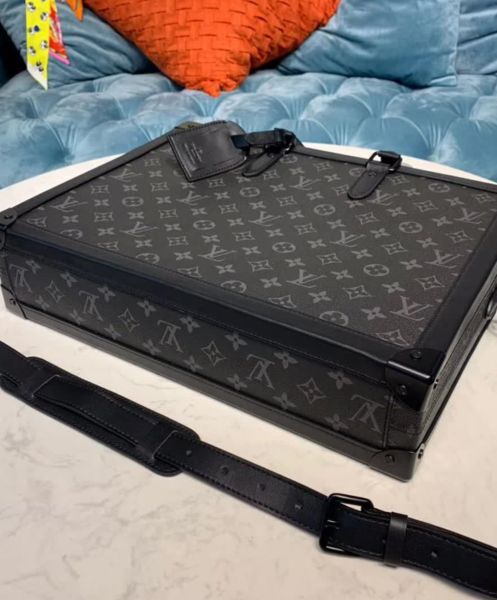 Louis Vuitton Soft Trunk Briefcase M44952 Black