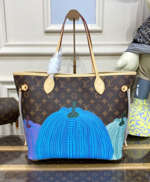 Louis Vuitton LV x YK Neverfull MM M46468 Brown 4