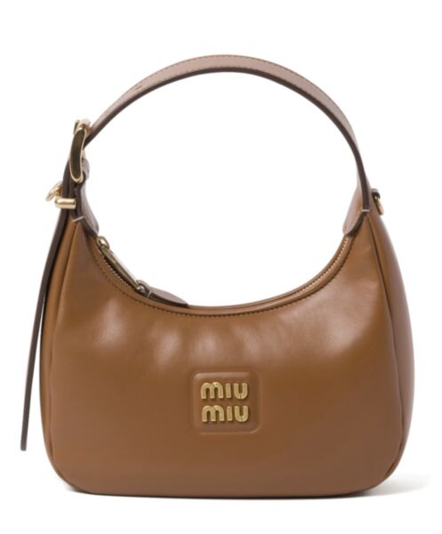 Miumiu Leather Hobo Bag 5BC161 Coffee