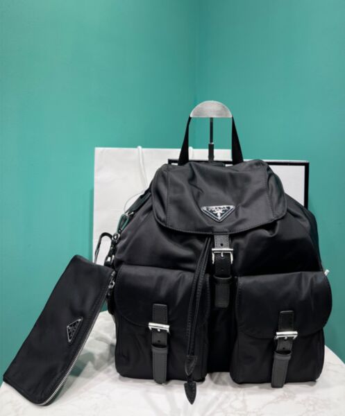 Prada Re-Nylon Medium Backpack 1BZ811 Black 2