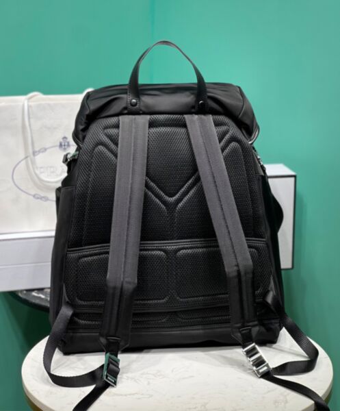 Prada Re-Nylon And Leather Backpack 2VZ108 Black 4