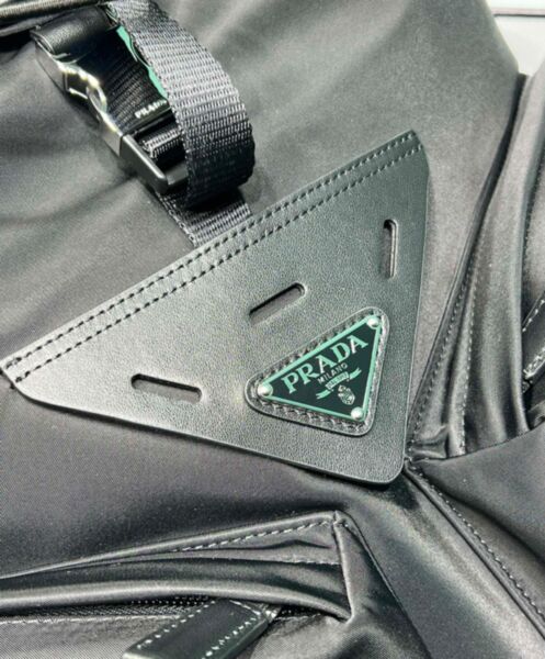 Prada Re-Nylon And Leather Backpack 2VZ108 Black 6