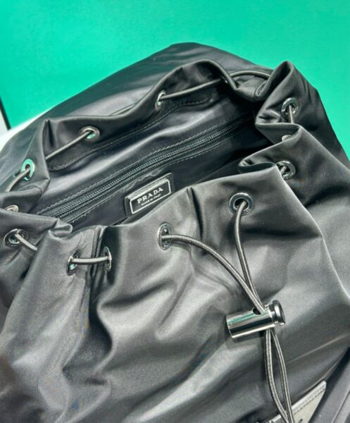 Prada Re-Nylon And Leather Backpack 2VZ108 Black 8