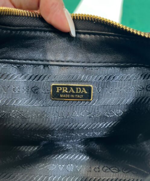 Prada Nappa-leather Mini Bag With Topstitching 1BA384 Black 10