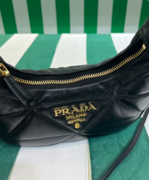 Prada Nappa-leather Mini Bag With Topstitching 1BA384 Black 8