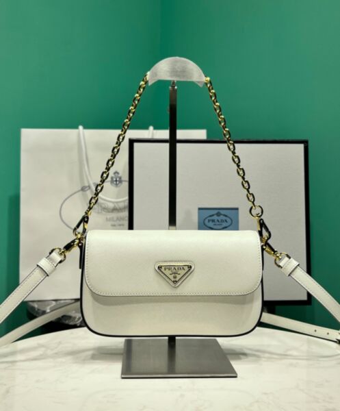 Prada Saffiano Leather Mini-bag 1BD356 Cream 2