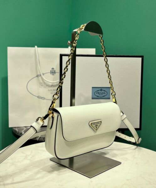 Prada Saffiano Leather Mini-bag 1BD356 Cream 3