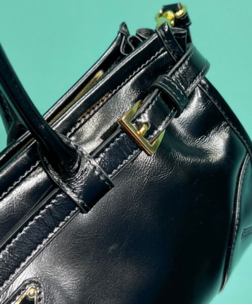 Prada Medium Leather Handbag 1BA426 Black 7
