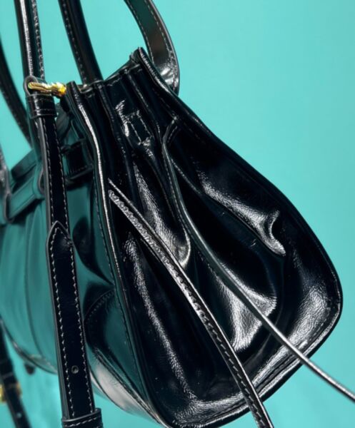 Prada Medium Leather Handbag 1BA426 Black 8