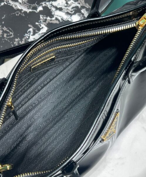 Prada Medium Leather Handbag 1BA426 Black 9