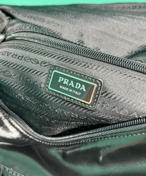 Prada Leather Shoulder Bag 2VD062 Black 9