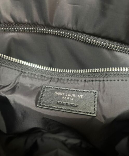 Saint Laurent Puffer Messenger Bag In Econyl Regenerated Nylon Black 10