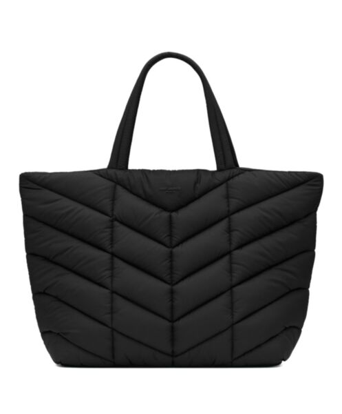 Saint Laurent Puffer Tote In Econyl Black