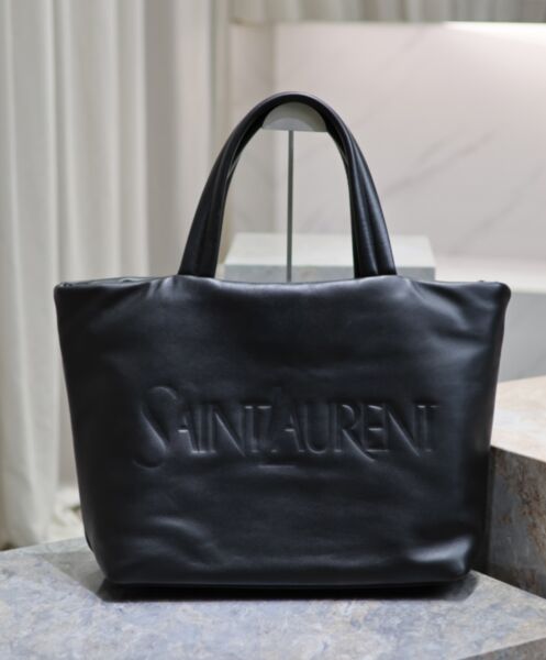 Saint Laurent Tote In Nappa Lambskin Black 2