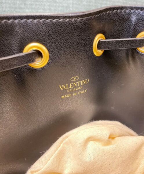 Valentino Mini Bucket Bag In Nappa With Vlogo Signature Chain 