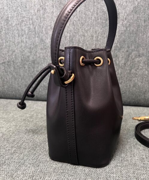 Valentino Mini Vlogo Signature Bucket Bag In Nappa Leather 