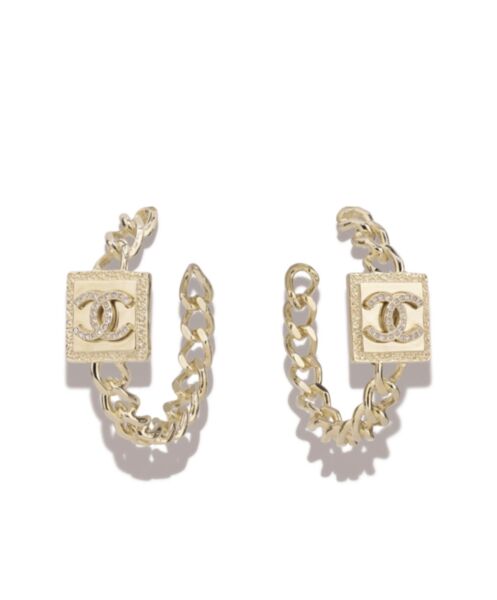 Chanel Women's Hoop Earrings ABA230 Golden