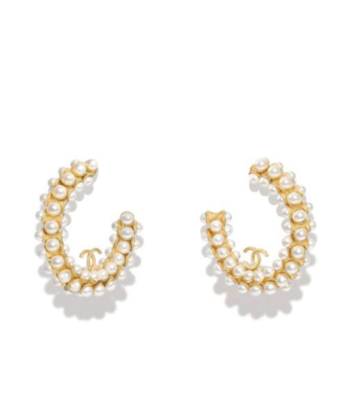 Chanel Women's Hoop Earrings ABB002 Golden