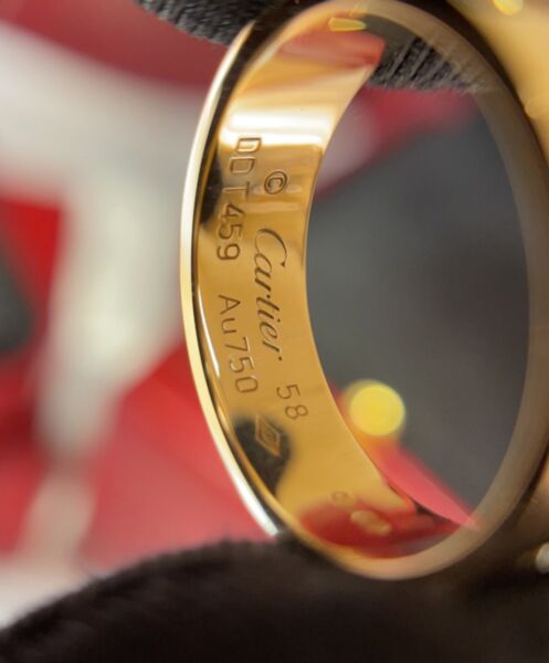 Cartier Women's Love Ring 18k Yellow Gold Golden 7