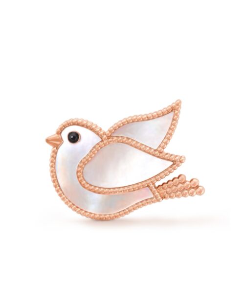 Van Cleef & Arpels Women's Lucky Animals Dove Clip Red