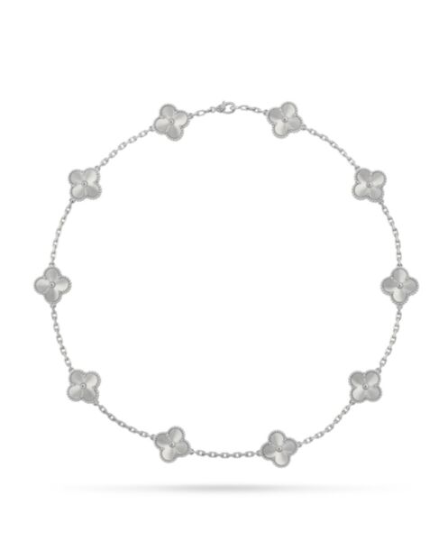 Van Cleef & Arpels Women's Vintage Alhambra Necklace, 10 Motifs 