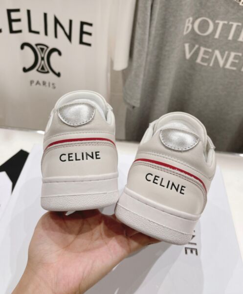 Celine Unisex Ct-10 Celine Trainer Low Lace-Up Sneaker White 7