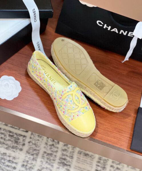 Chanel Women's Espadrilles G29762 Yellow 10