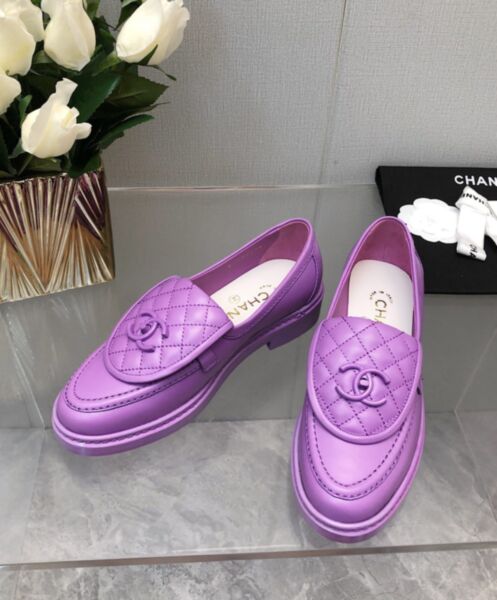 Chanel Women's Moccasins G45474 Purple 3