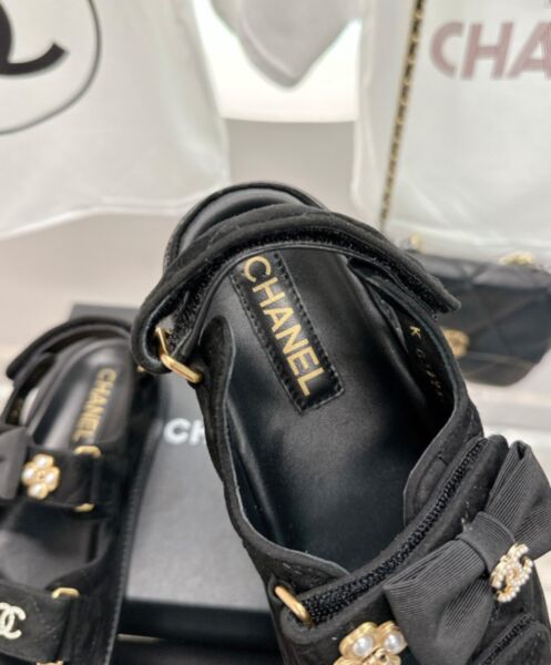 Chanel Women's Sandals G40138 Black 10