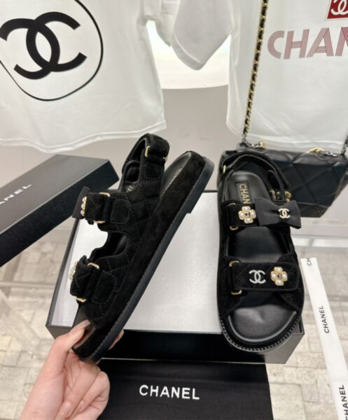 Chanel Women's Sandals G40138 Black 7