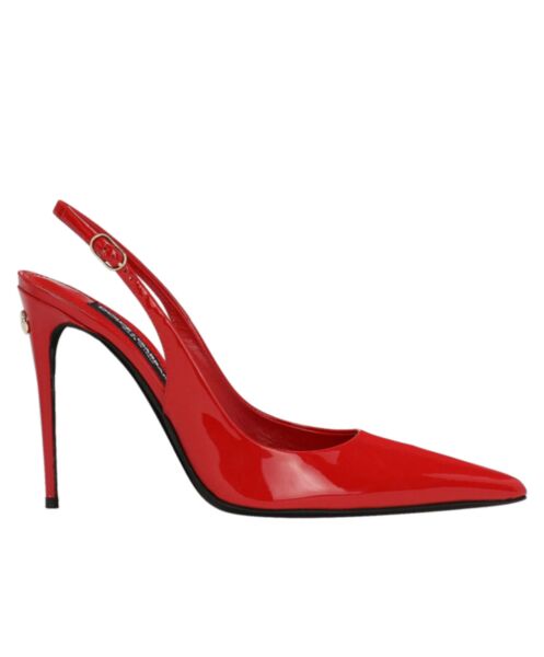 Dolce & Gabbana Women's Patent Leather Slingbacks Red