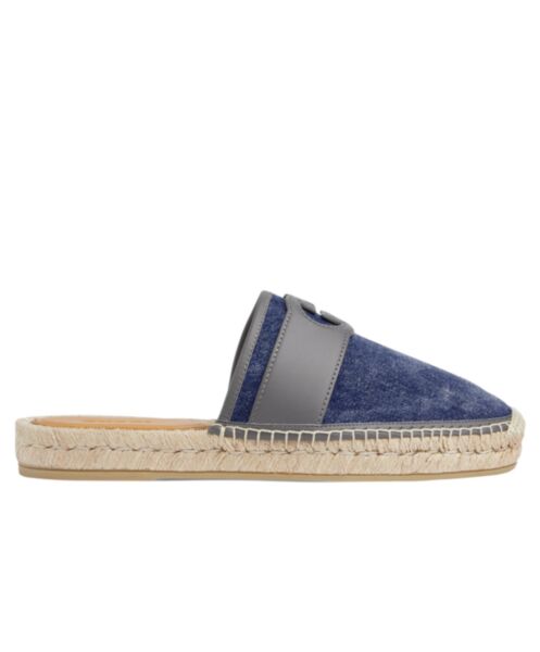 Gucci Unisex Interlocking G Slide Espadrille 777366 Dark Blue