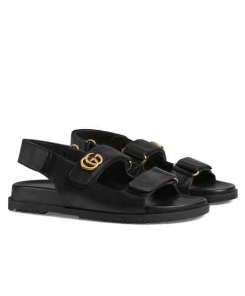 Gucci Women's Double G Sandal 771578 Black