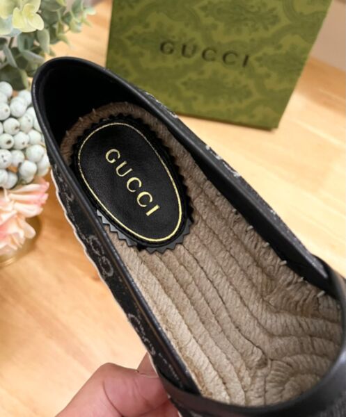 Gucci Women's GG Espadrille 776719 Black 10