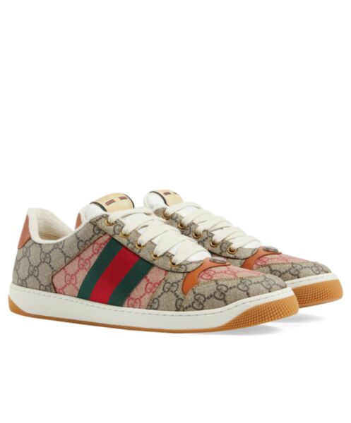 Gucci Unisex Lunar New Year Screener GG Sneaker 722618 Coffee