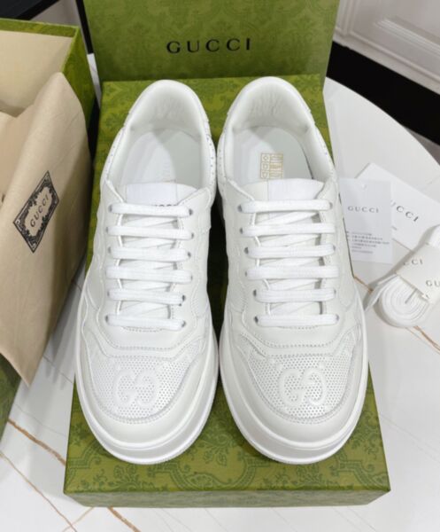 Gucci Unisex GG Embossed Sneaker White 2