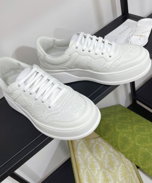 Gucci Unisex GG Embossed Sneaker White 4