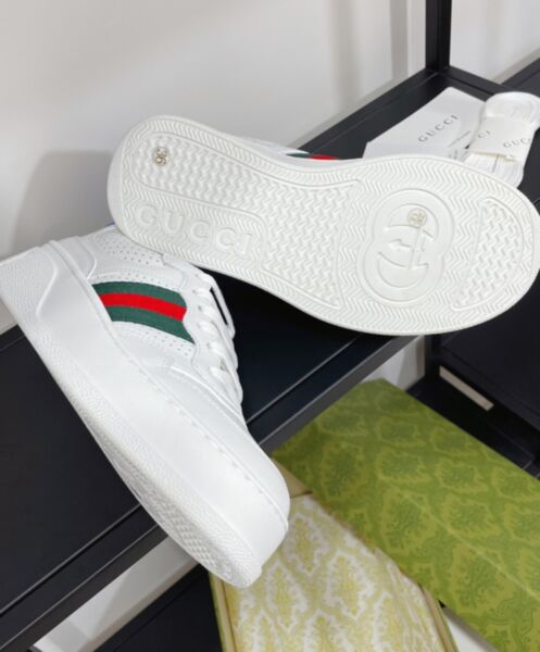 Gucci Unisex Sneaker With Web White 10