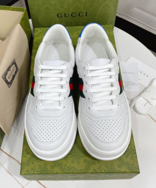 Gucci Unisex Sneaker With Web White 2