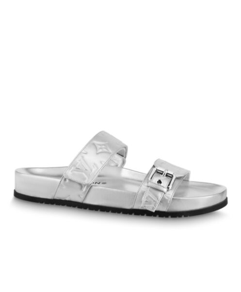 Louis Vuitton Women's Bom Dia Flat Comfort Mule 1AB3OH Silver